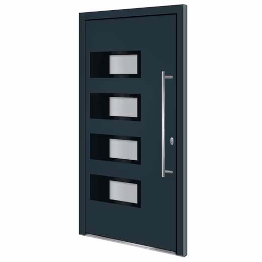 Front Door Front Door Anthracite 110x210 cm Aluminium and PVC
