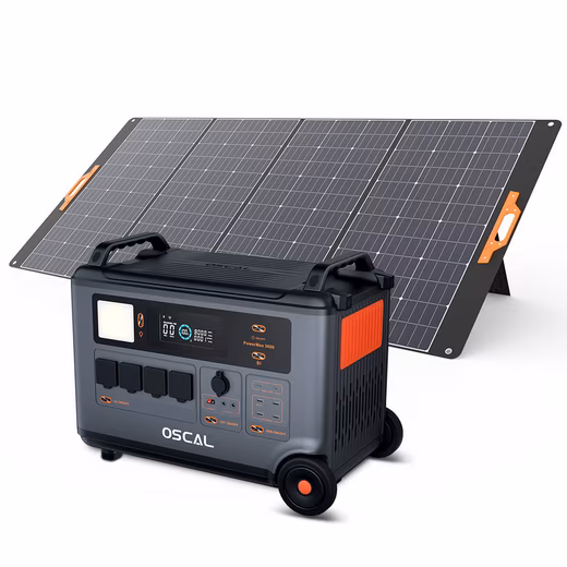 Power generator PowerMax 3600W/6000W Powerstation+PM 400W solar panel