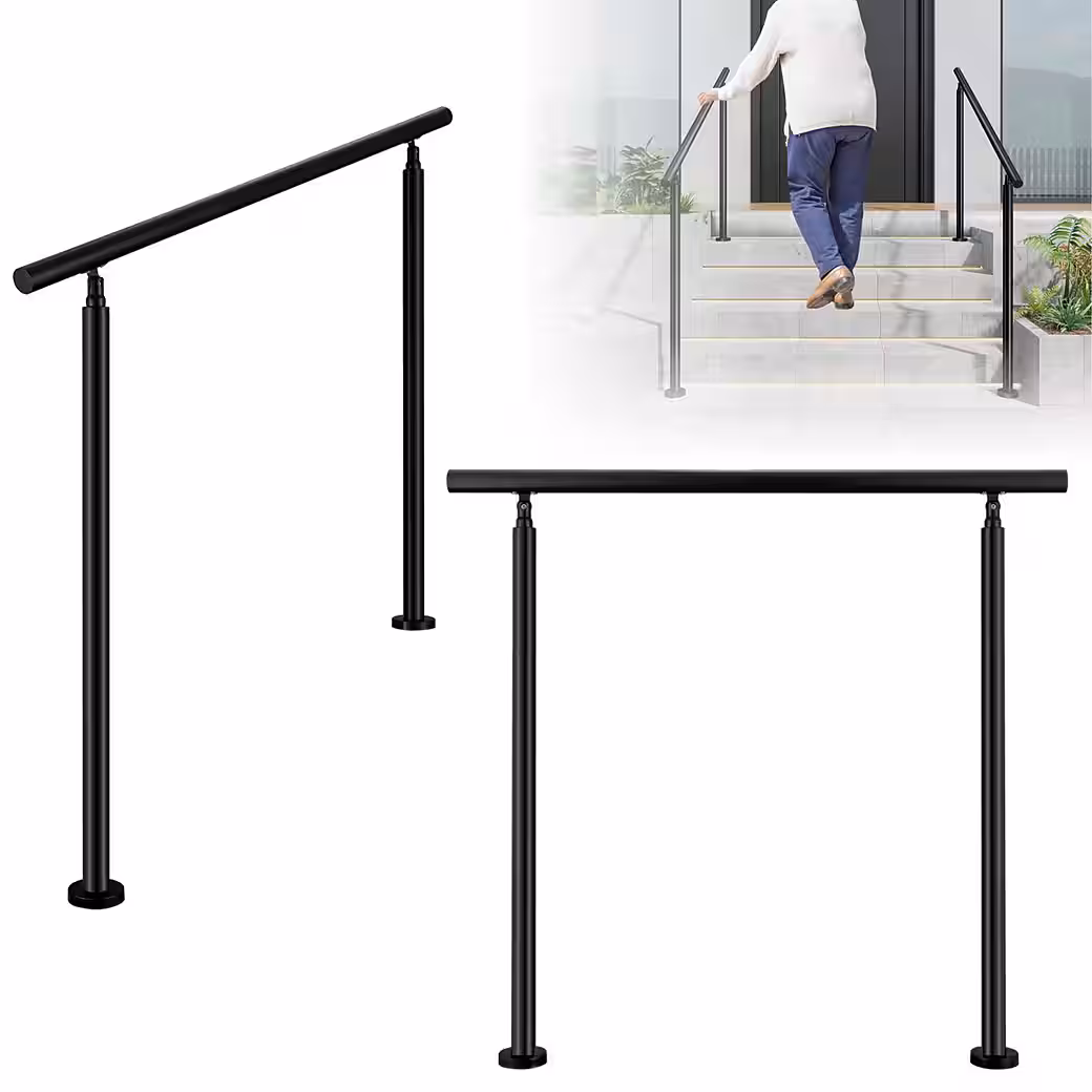 Stainless steel handrail, railing for stairs, for indoor & outdoor use with 0 crossbars - Image 7