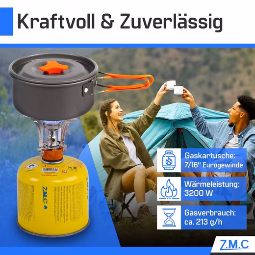 Gas cooker cartridge cooker, portable outdoor camping cooker + gas cartridges - Image 5