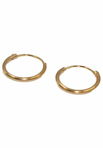 Pair of Hoop Earrings Jewelry Gift 585 Gold Made in Germany