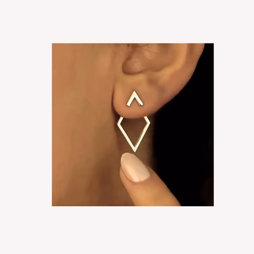 XCOAST Stud Earring Set, Women's Cut-Out Stud Earrings, Stainless Steel, Gold (2-piece set, including jewelry box), durable jewelry, rustproof, easy to care for, elegant