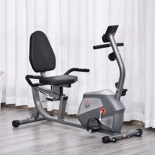 Home exercise bike Lying exercise bike with 8 level adjustable magnetic resistance