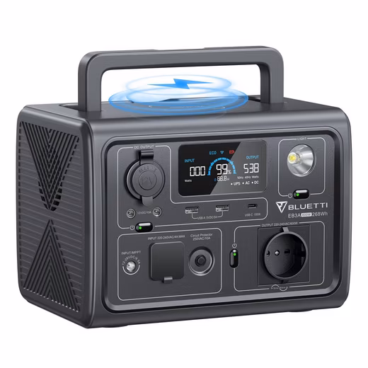 Power Generator EB3A Solar Generator 600W, 268Wh Portable Power Station