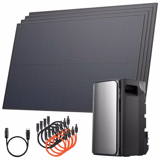 Balcony power plant 2000Wp / 800W with 1.9kWh EcoFlow storage complete socket