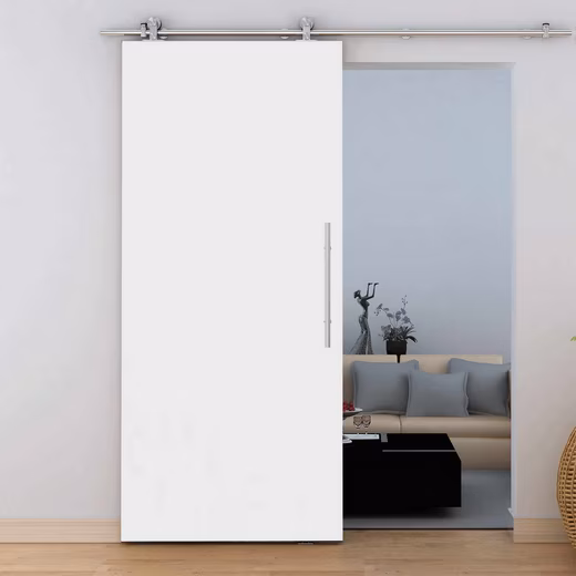 Sliding Door Wooden Sliding Door White, 90 x 206.5 cm