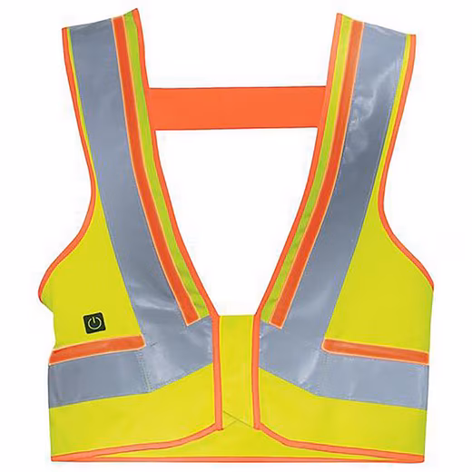 High-visibility vest protection flash yellow, warning yellow