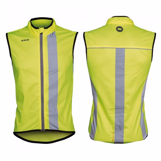 High-visibility vest Wowow wind vest Maverick yellow with Reflexstr and Reißver M