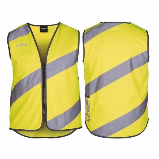 High-visibility vest Wowow safety vest roadie yellow with reflective strip XL with tear verse