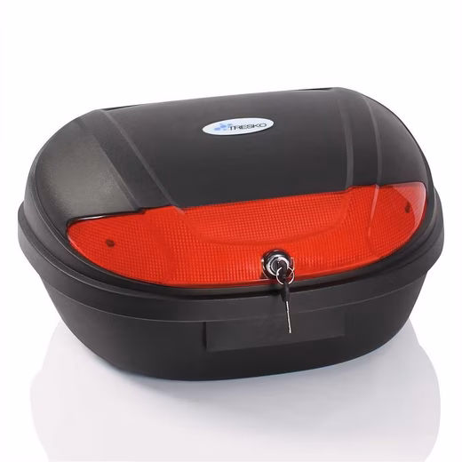 XXL 48 Liter Motorcycle Top Case - Top case suitable for 2 helmets Universal, for scooters, motorcycles, mopeds & quads