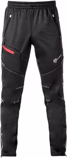 Cycling trousers, long trousers, sports trousers, winter trousers with fleece lining Reflective elements - Image 2
