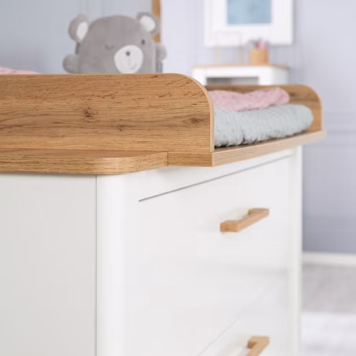 Ava changing table Wrap-around style in Artisan Oak decor - Image 3