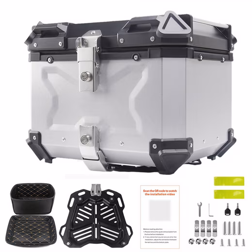 Motorcycle Top Case, 45L Aluminum Alloy Motorcycle Case - Image 3