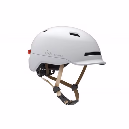 C20 Neo bicycle helmet, trekking/city bicycle helmet with light, white