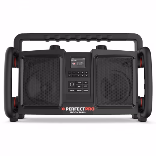 PERFECTPRO ROCKBULL construction site radio - robust and durable. Construction site radio