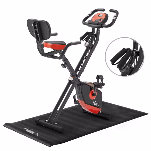 Exercise bike fitness, cardio & strength training, foldable, up to 100 kg