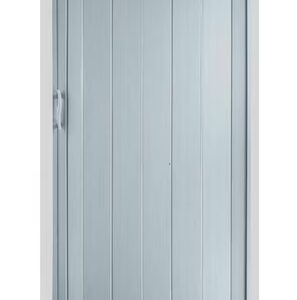 Folding Door Sliding Door Stainless Steel Look H. 202 cm for Door Width up to 96 cm New