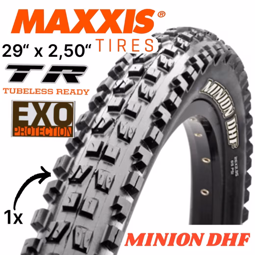 Maxxis Minion DHF 29x2.5''DH Exo TLR Tubeless Ready MTB Bicycle Tire