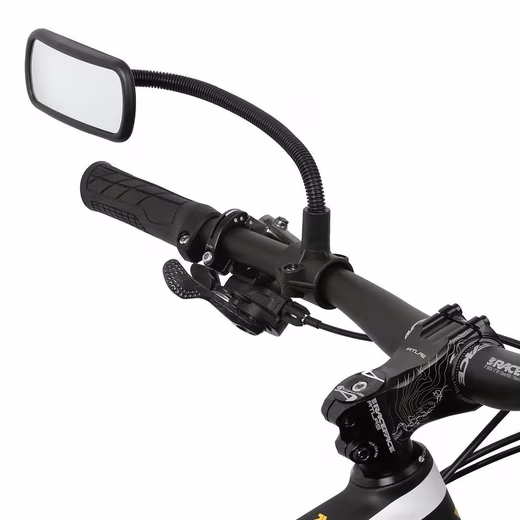 Bicycle handlebars, bicycle mirrors, e-bike, moped, scooter, rearview mirror All handlebars (1-piece), Made in Germany - Mirror surface: 102 x 44 mm - Mirror with gooseneck