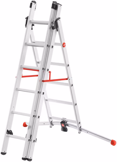 Multi-purpose ladder S100 ProfiLOT Aluminum combination ladder, 3-section, 2x6 + 1x5 rung
