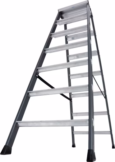 SePro D double conductor Anodized aluminum, 2x7 steps, working height approx. 306 cm