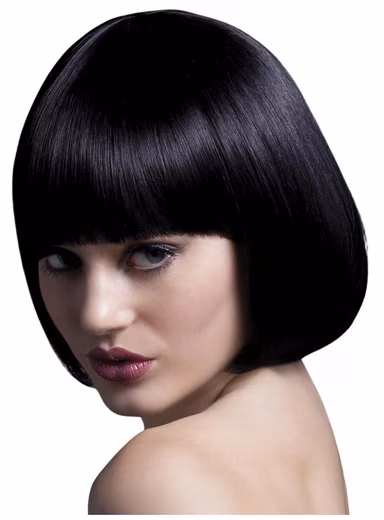 Costume wig short bob black - Costume wig for carnival High-quality synthetic hair wigs from the Fever Wig Collection