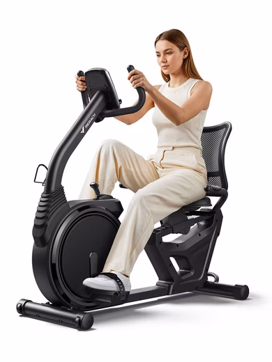 Lying exercise bike for home, joint-friendly fitness bike up to 135 kg