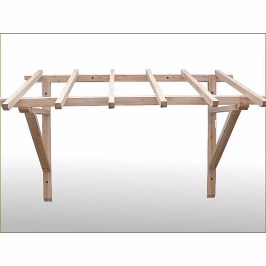 Lean-to canopy, front door canopy, wooden door roof, 205 cm, lean-to canopy 2050 mm (Piece), Untreated
