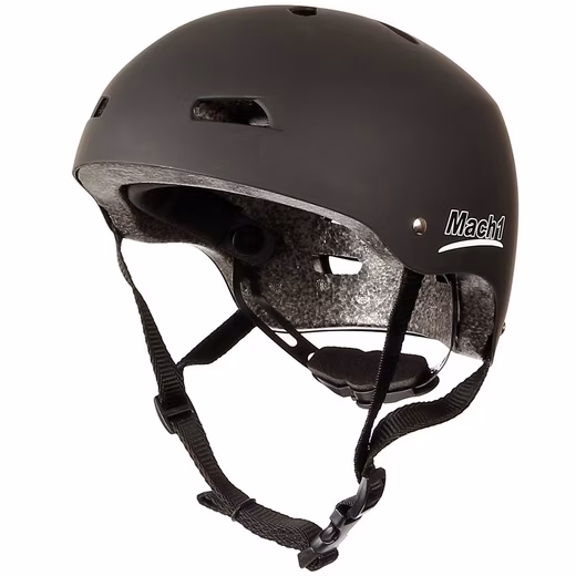 Mach1 BMX helmet, skater helmet, matte black, children's helmet