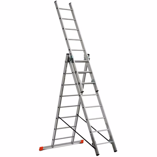 Multi-purpose ladder, aluminum multi-purpose ladder with 3 x 8 rungs