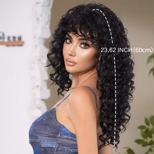 Synthetic hair wigs, women's wigs, prom wigs, long curly hair - Image 4