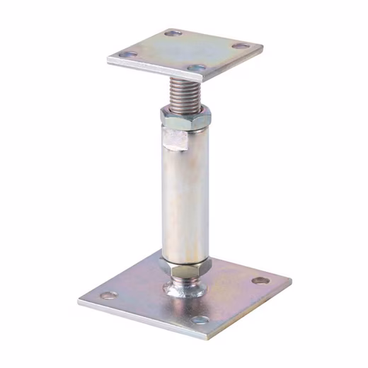 Post support I-post support, height adjustable, height: 30-150 mm, 70 x 70 mm, post For wooden structures in outdoor areas, for screwing on, (1 pc)