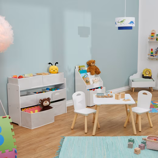 Freestanding shelf unit for children with 9 fabric boxes - Image 4