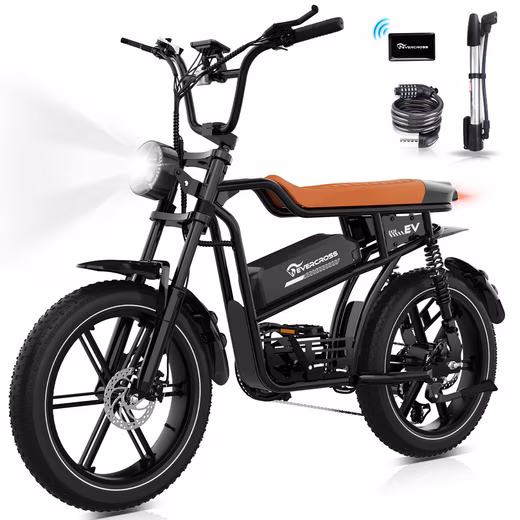 E-Bike EK30 20" x 4.0 Fat Tire MTB, 48V 15AH Removable Battery, NFC