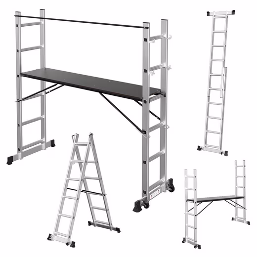 Work scaffold 4-in-1 ladder scaffold, multi-purpose ladder aluminium