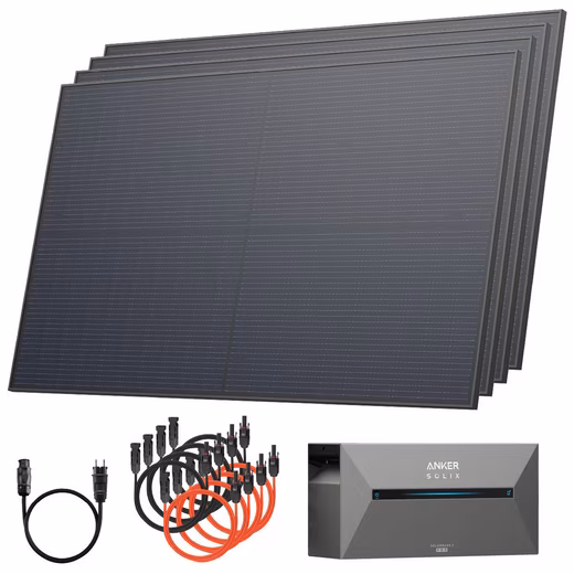 Balcony power plant with storage All in One 2000 Wp / 800 Watt 1.6 kWh Anker Solix 2 Pro