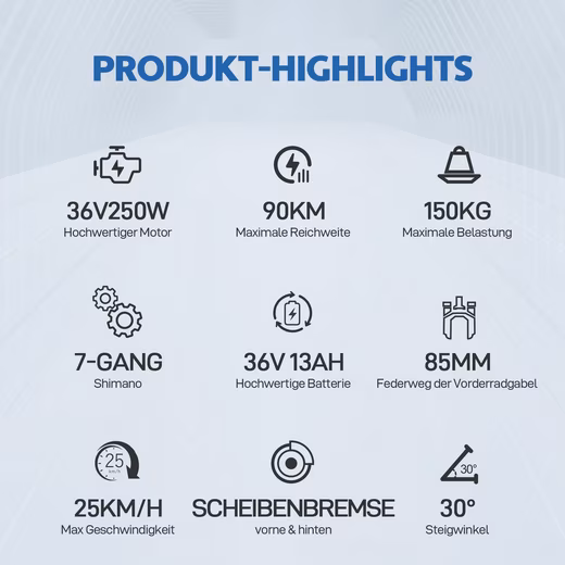 E-Bike City Bike C29 Lite 250W Motor 90km Women City Bike 468Wh Shimano 7-Speed Men - Image 4