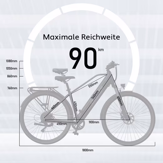 E-Bike City Bike C29 Lite 250W Motor 90km Women City Bike 468Wh Shimano 7-Speed Men - Image 9