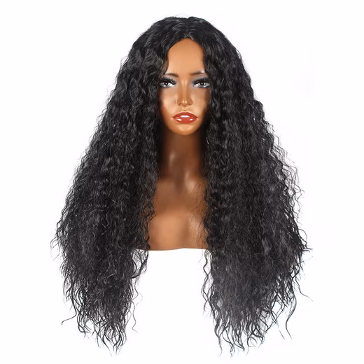 Long Curly Wig for Women - Natural Look, Black Easy to wear & stylish for every occasion