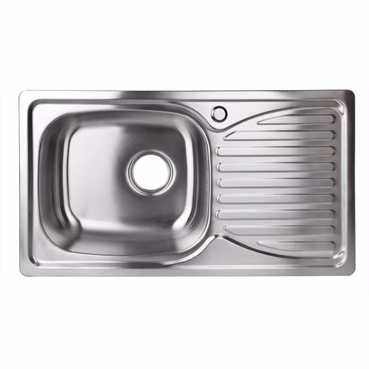 Stainless steel sink "Hemera L" rectangular with right-hand side