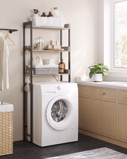 Bathroom shelf Toilet shelf Washing machine shelf, bathroom shelf, 3 open shelves