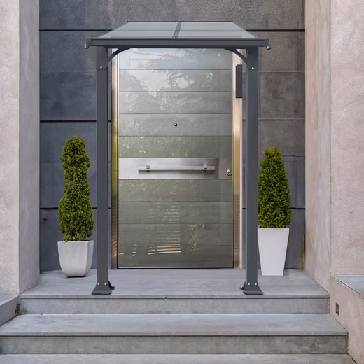 CUBIS canopy - made of aluminum (Complete set), canopy for the entrance area, front door