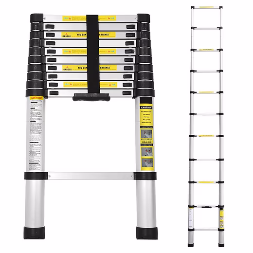 Telescopic ladder, telescopic ladder, step ladder, multi-purpose ladder, aluminum, 2.6m-4.4m extension ladder