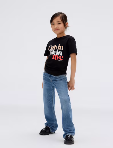Wide jeans HR WIDE LEG AUTHENTIC BLUE DENIM For children up to 16 years old, with a wide leg