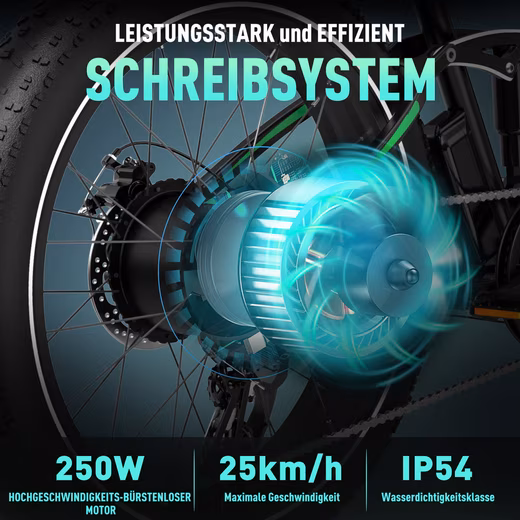 E-bike Mountain Bike 26*4.0 Inch Electric Bike EMTB with 48V15Ah Samsung Battery - Image 4