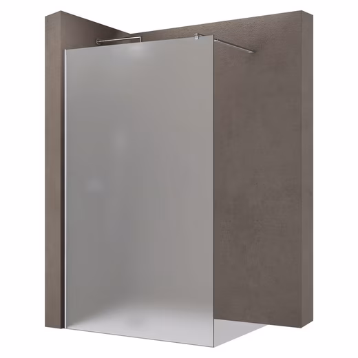 Walk-in shower, shower screen for shower, frosted glass shower enclosure, shower wall