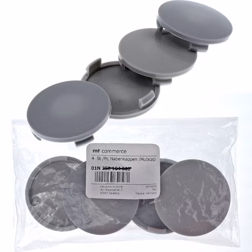 Wheel cap 4x 60mm hub caps caps grey domed for Alutec Rial Anzio