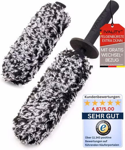 Rim brush - Ultra-thin car microfiber brush - Premium - Effective & gentle