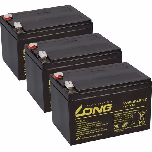 Compatible battery e-scooter e-scooter quad e bike 36V 3x 12V 15Ah AGM electric vehicle battery