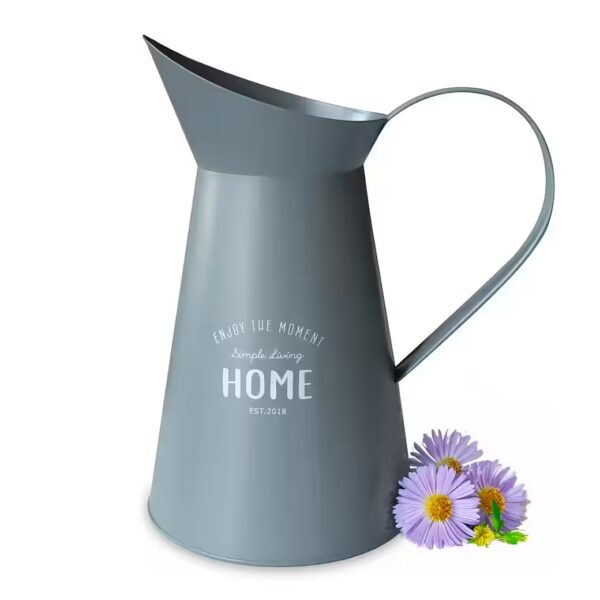 Tin watering can, watering can with spout, metal can, garden